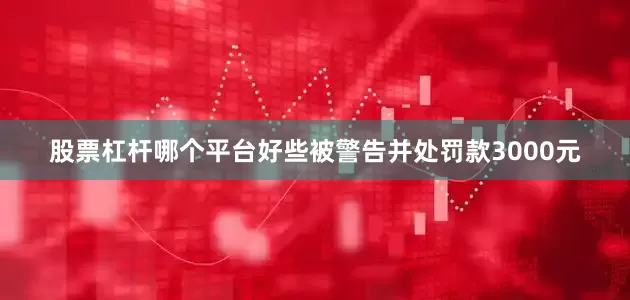 股票杠杆哪个平台好些被警告并处罚款3000元