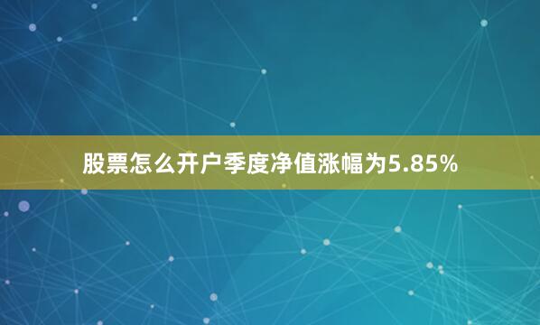 股票怎么开户季度净值涨幅为5.85%